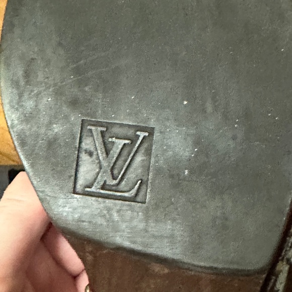 Louis Vuitton Monogram Floral Slides Blue/Peach - Picture 4 of 9